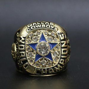 Dallas Cowboys Fan  Edition 1971 Championship Super Bowl Ring Gold